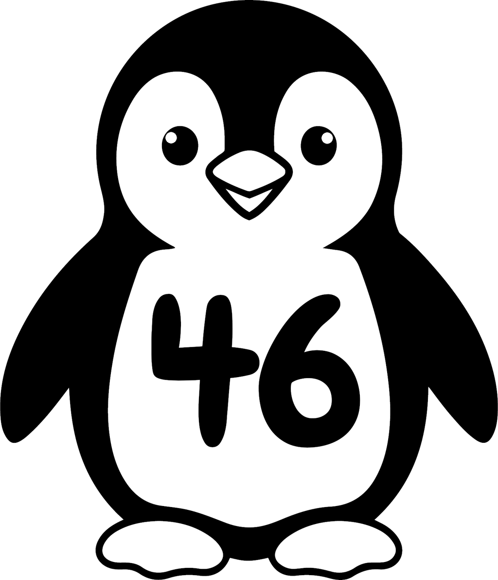 Penguin Wheelie Bin Number Stickers
