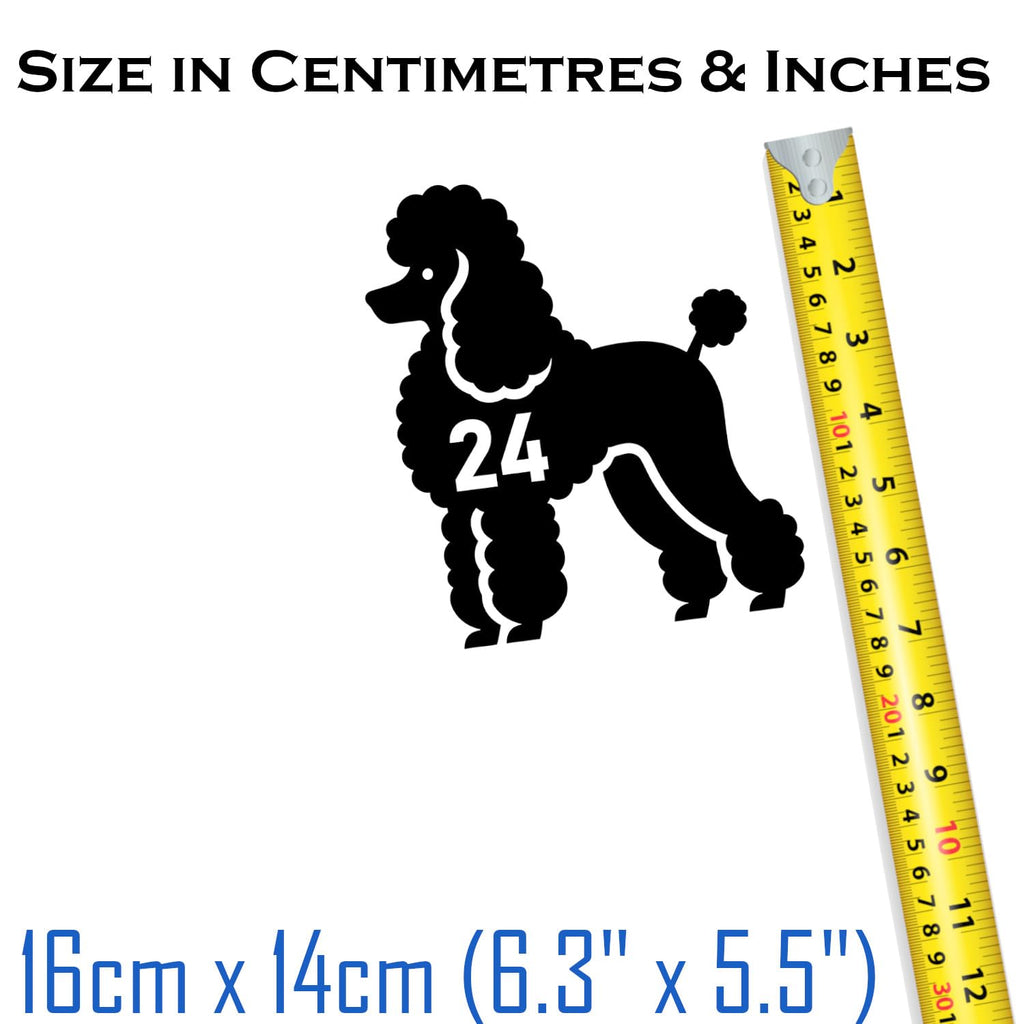 Multi Pack Pet Dog Poodle Wheelie Bin Stickers