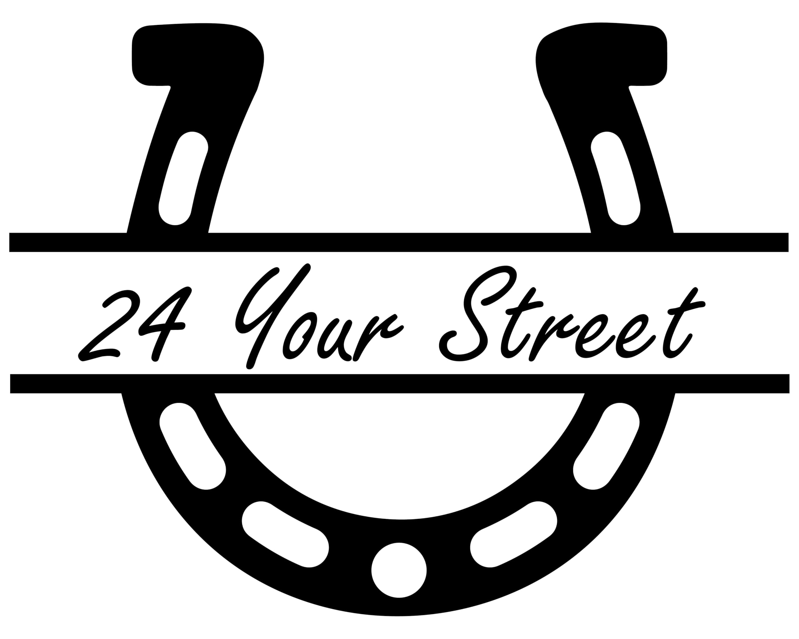 Pack of 3 Cute Horseshoe Number & Name Sticker