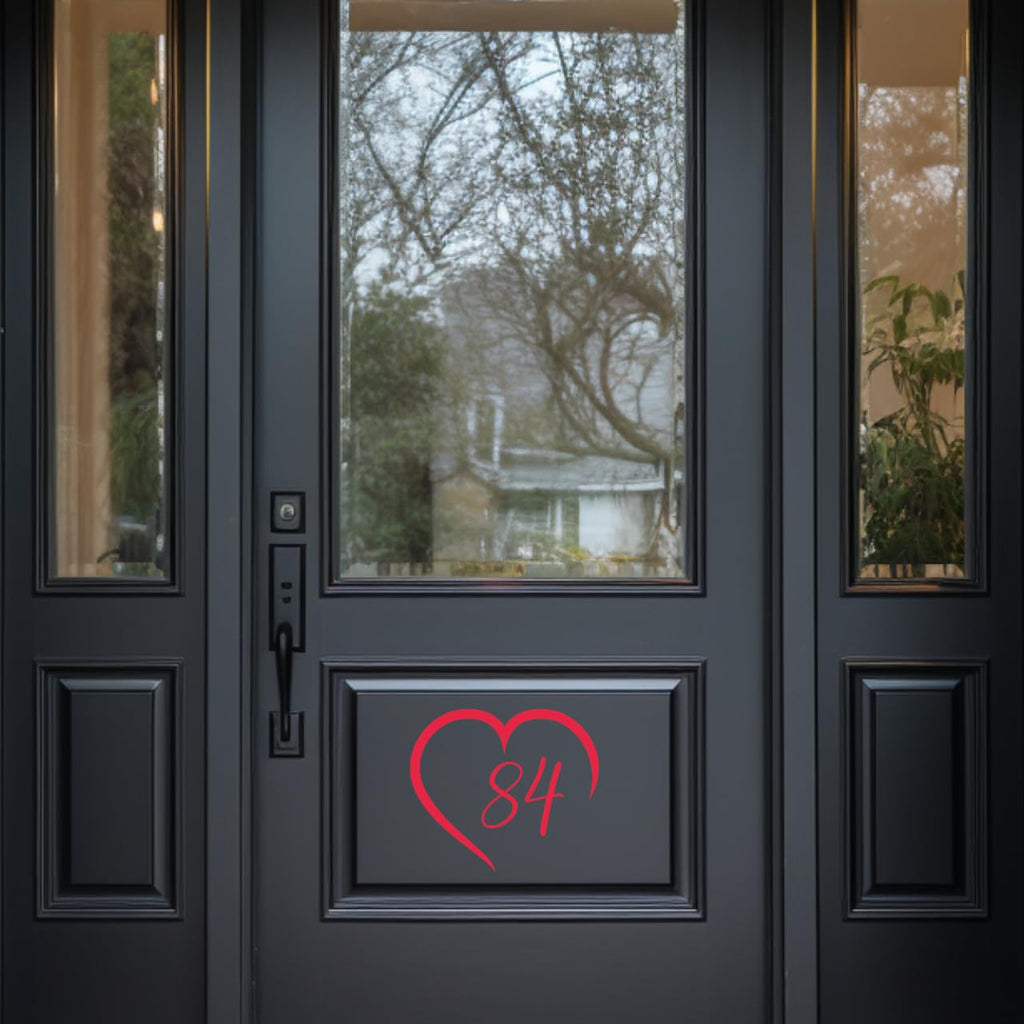 Pack of 4 Love Heart Silhouette Wheelie Bin Stickers