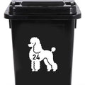 Multi Pack Pet Dog Poodle Wheelie Bin Stickers