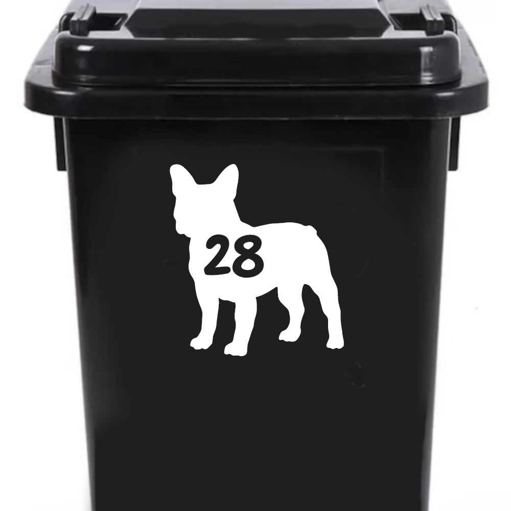 Multi Pack Pet Dog French Bulldog Wheelie Bin Stickers