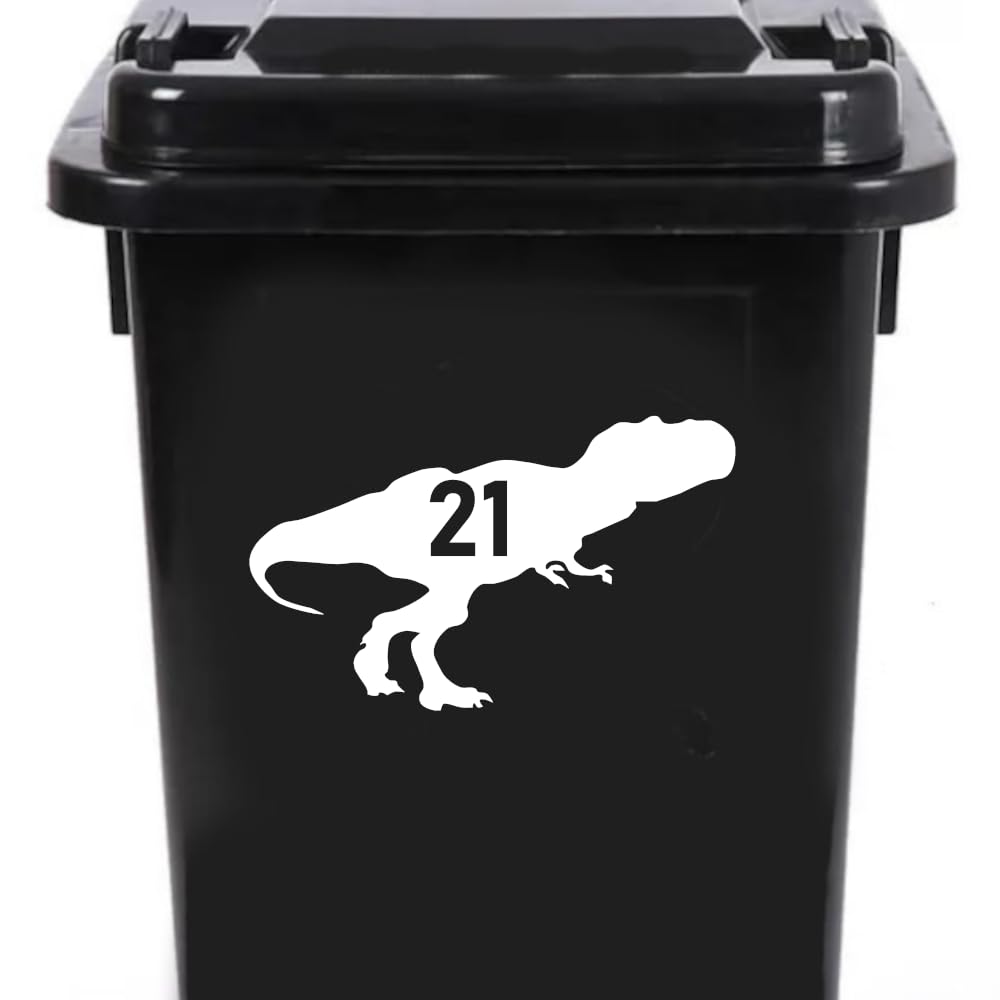 Multi Pack T-Rex Dinosaur Wheelie Bin Stickers