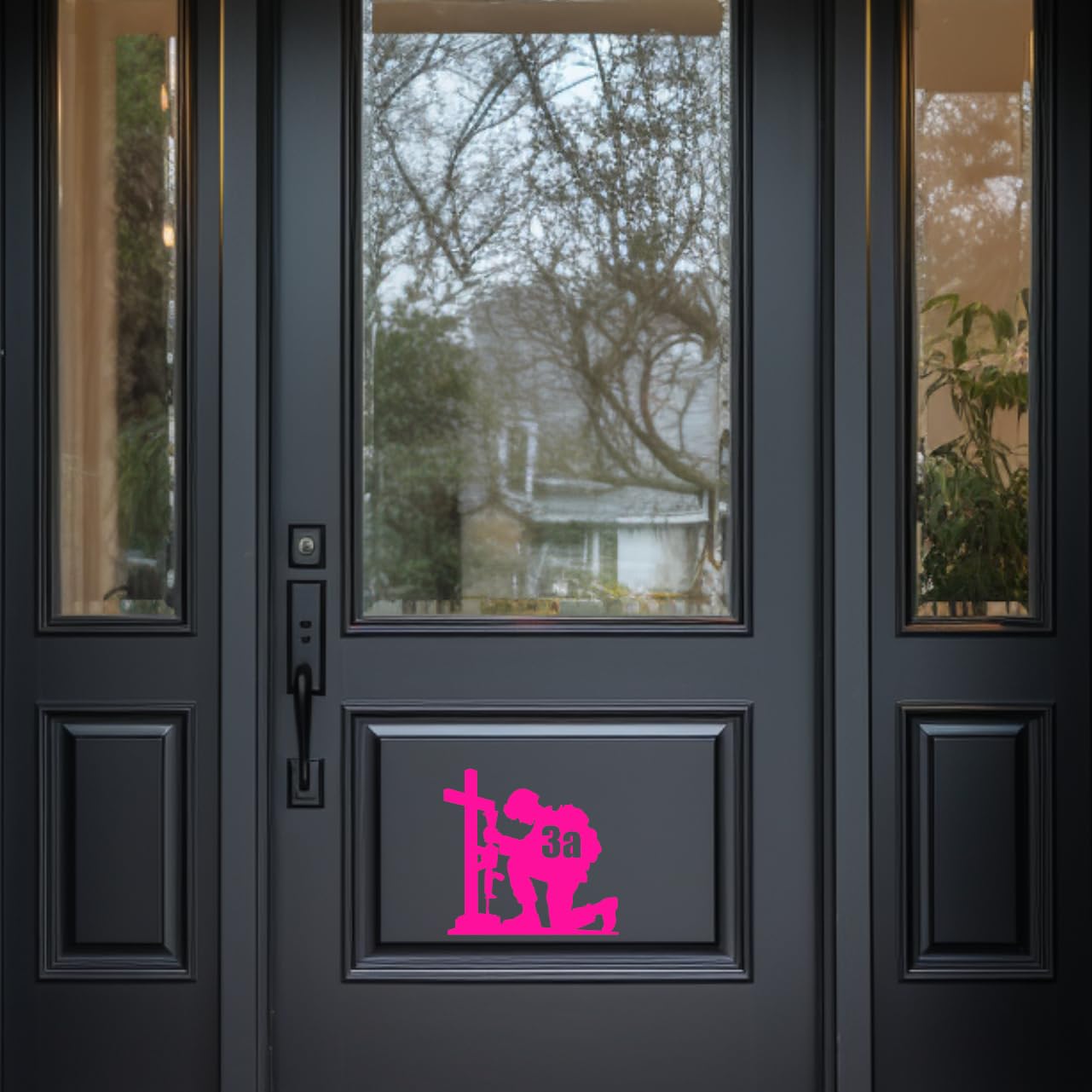 Pack of 4 Soldier Kneeling Number Waterproof Sticker