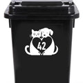 Multi Pack Cat and Dog Love Heart House Number Stickers