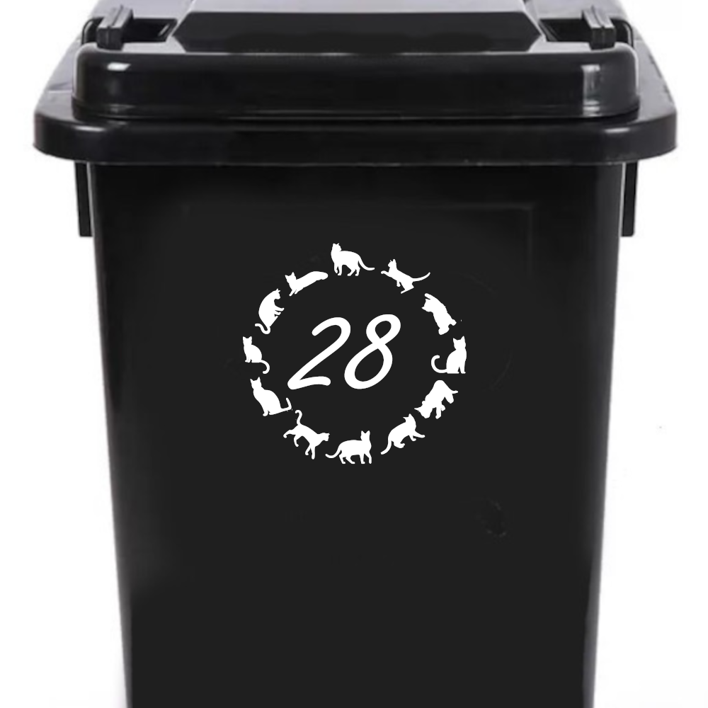 Multi Pack Cat Circle Number Sticker