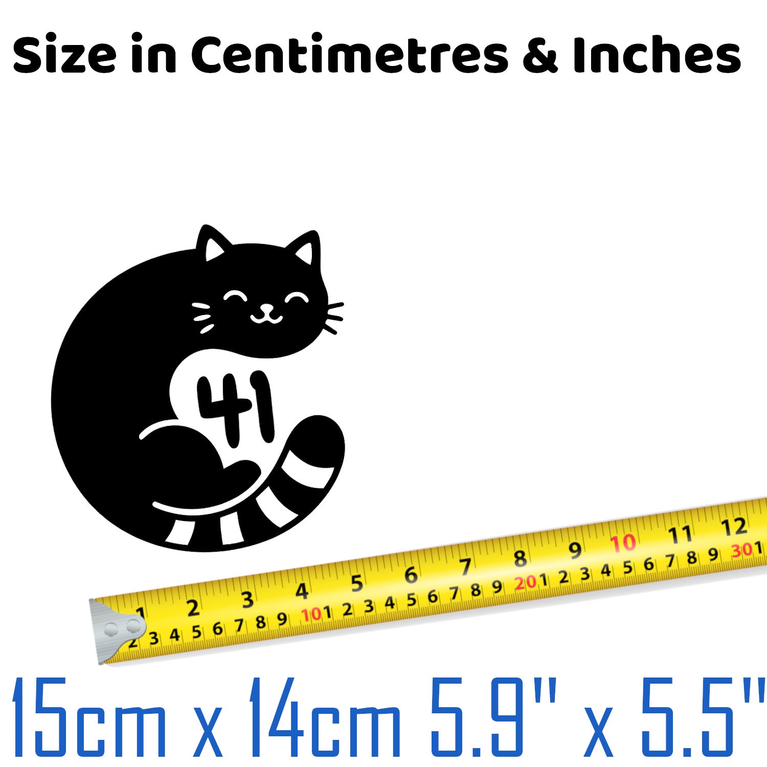 Multi Pack Cat Sleeping Number Sticker