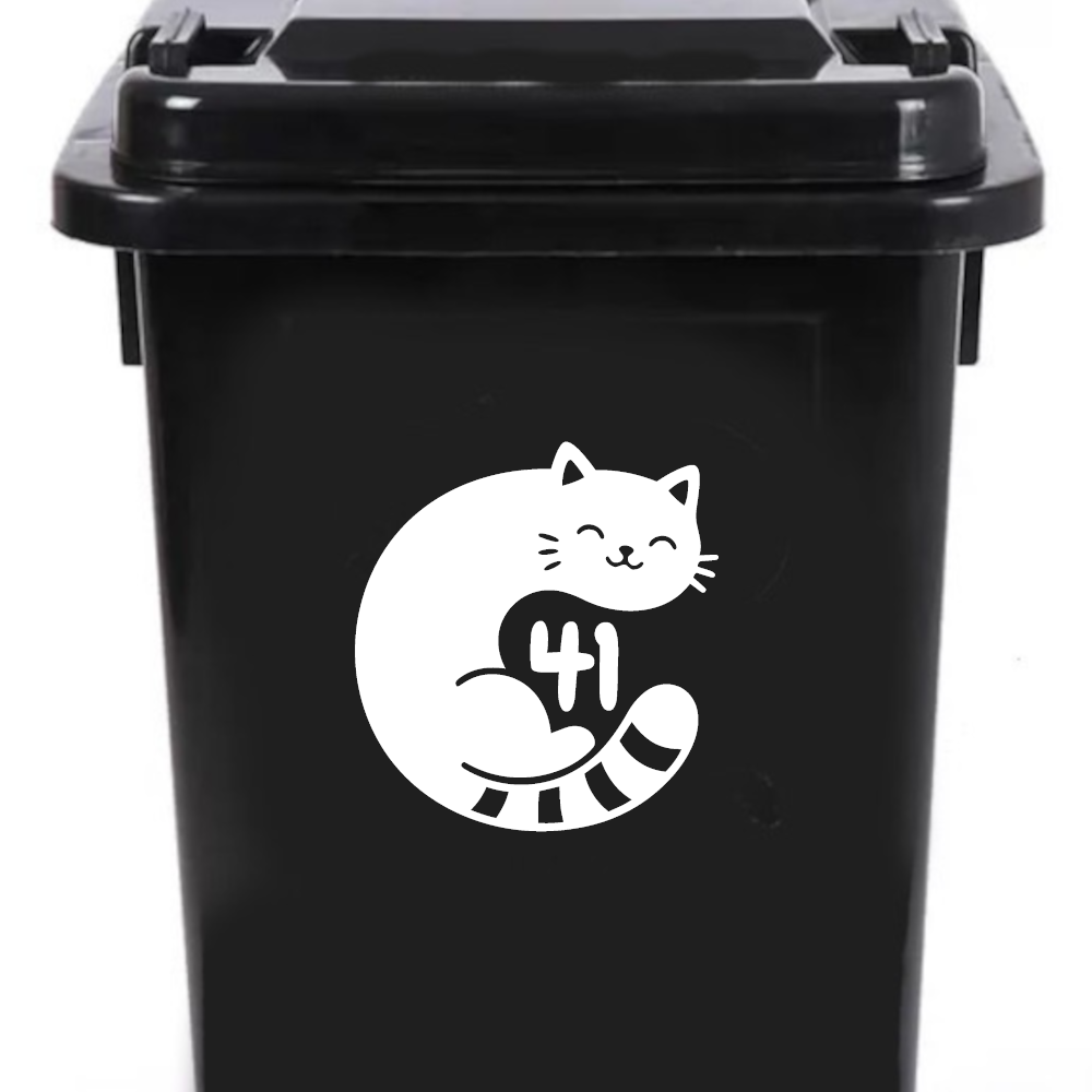 Multi Pack Cat Sleeping Number Sticker
