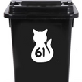 3 Pack Cat Rear Number Sticker