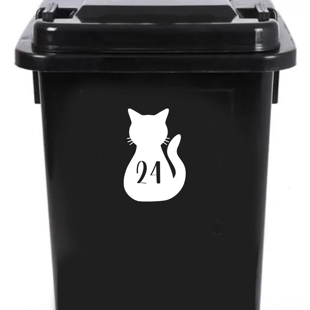 3 Pack Cat Rear Number Sticker