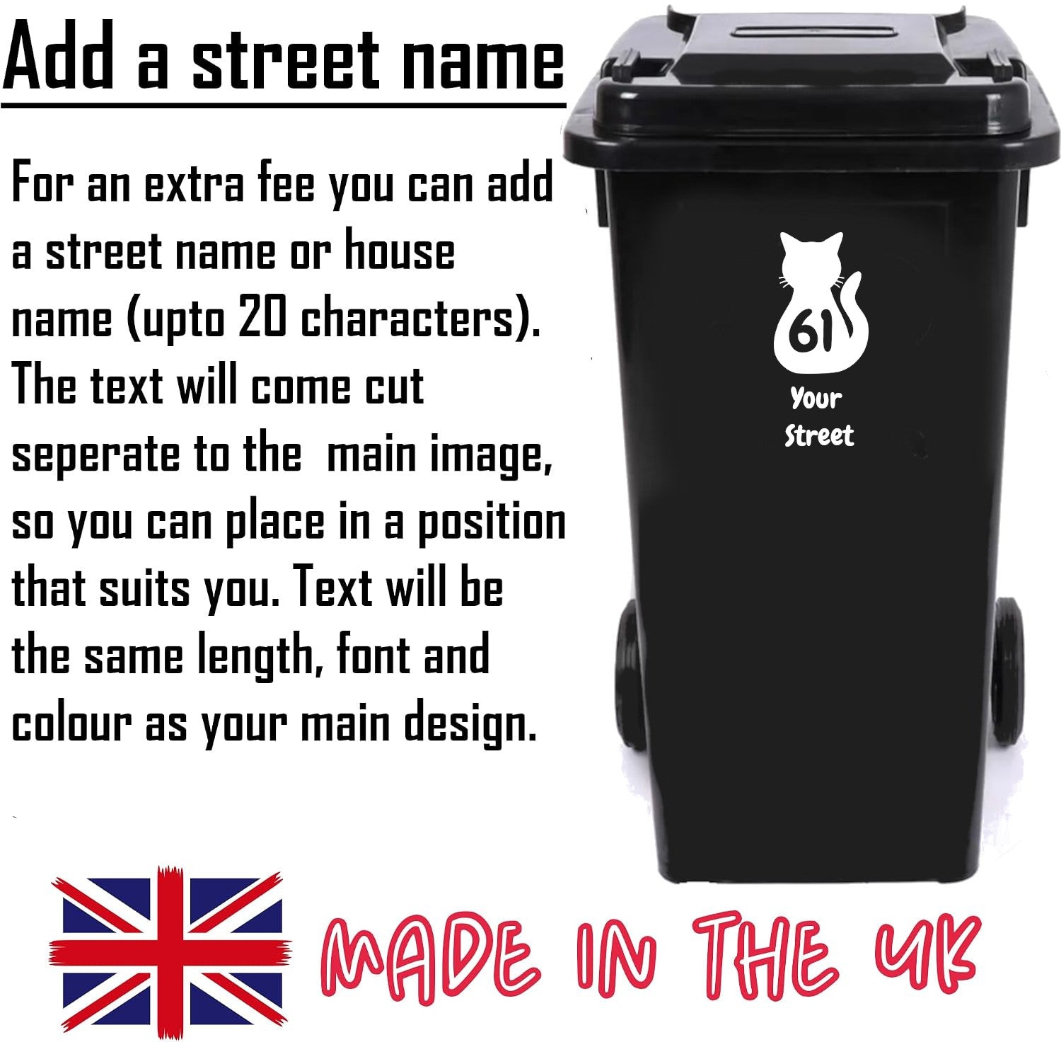 3 Pack Cat Rear Number Sticker