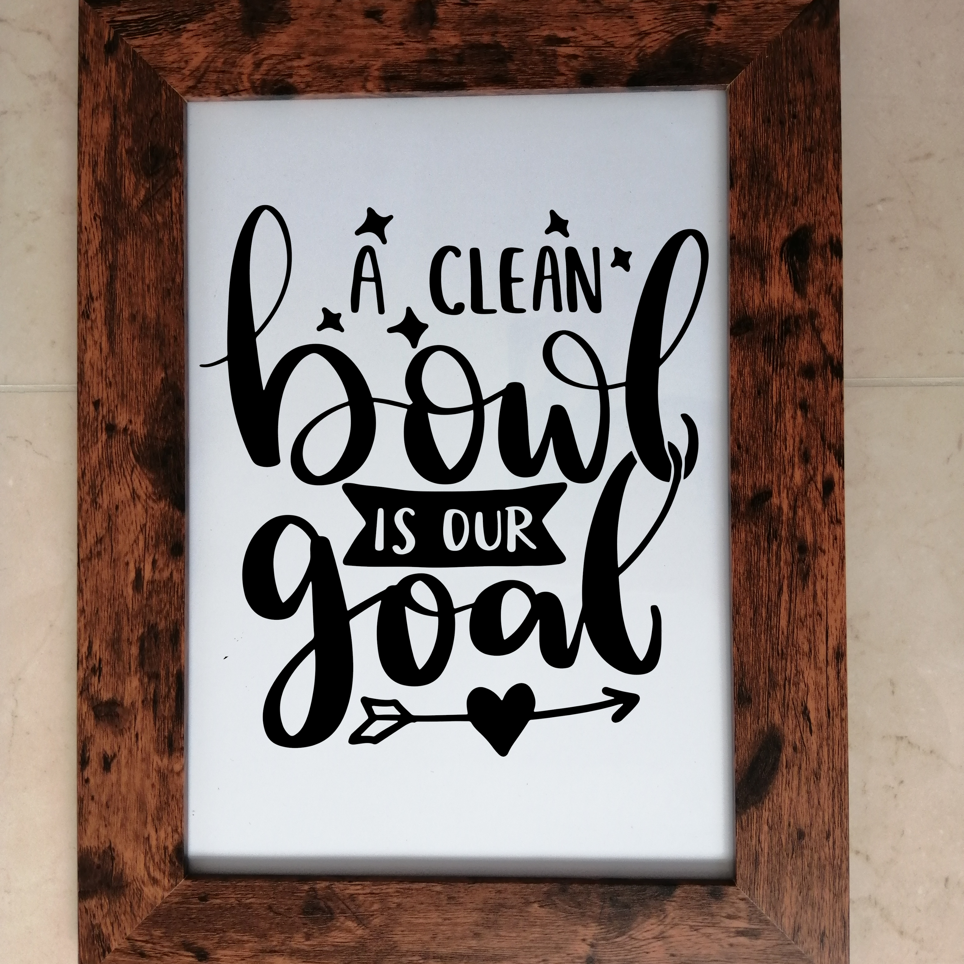A Clean Bowl is our Goal Toilet Sticker