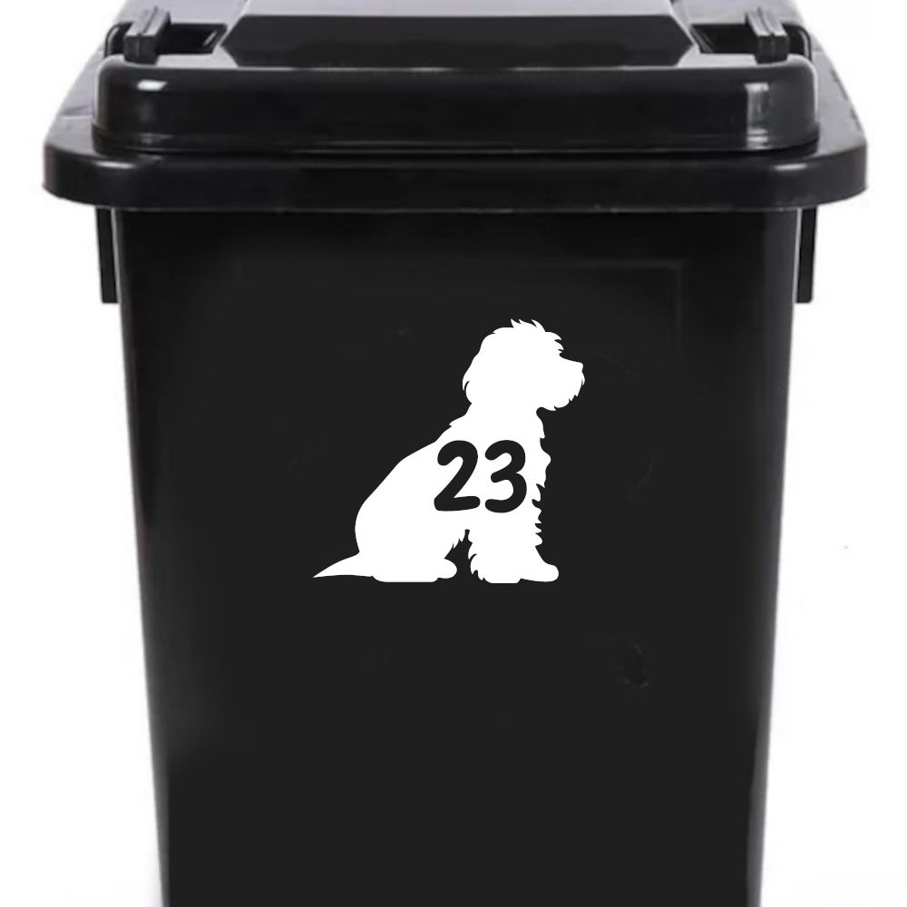 Multi Pack Pet Dog Cockapoo Wheelie Bin Stickers