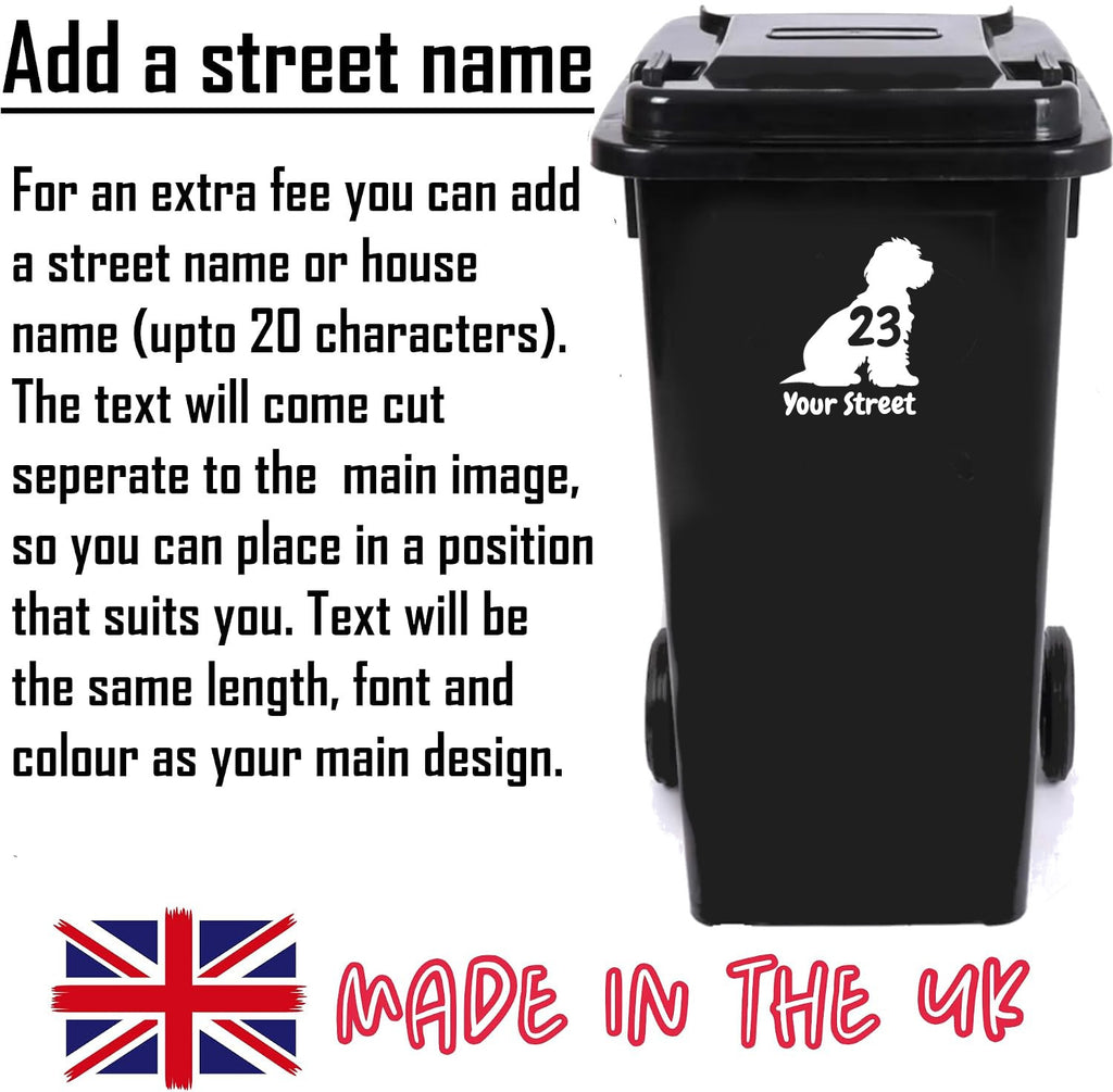 Multi Pack Pet Dog Cockapoo Wheelie Bin Stickers