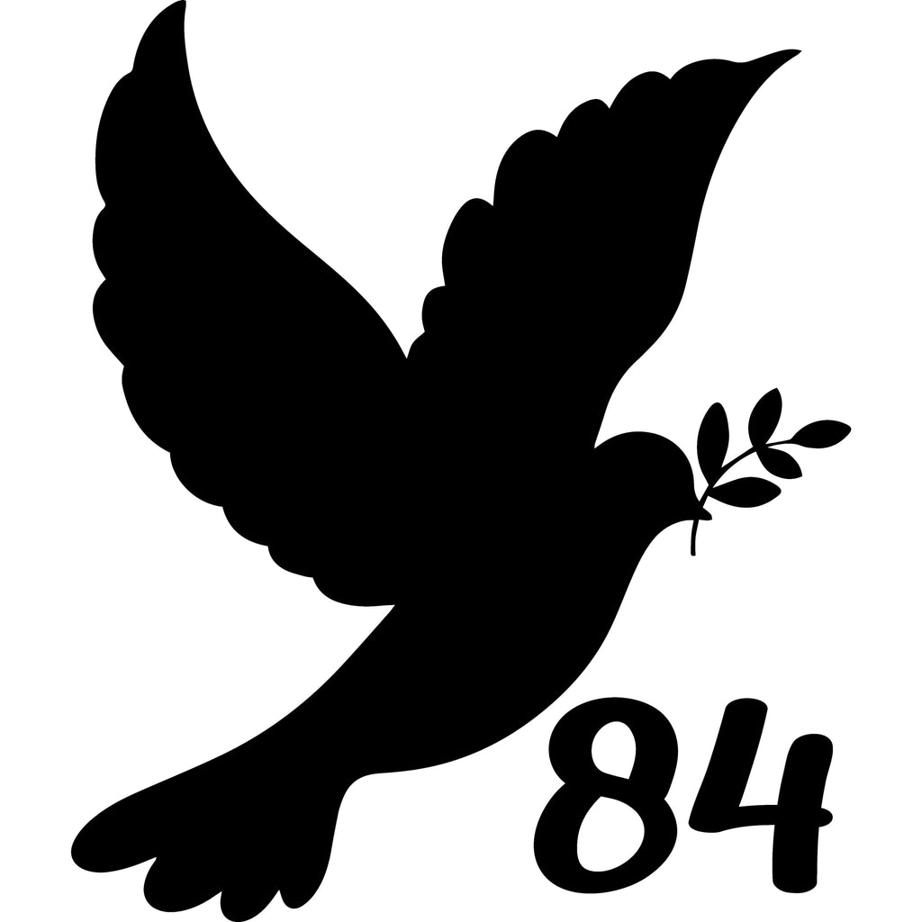 Pack of 3 Cute Dove Bird Number Sticker