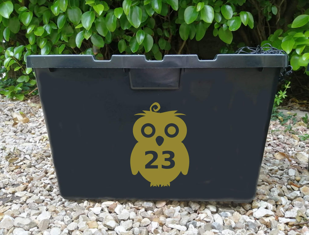 Pack of 4 Owl Wheelie Bin Stickers