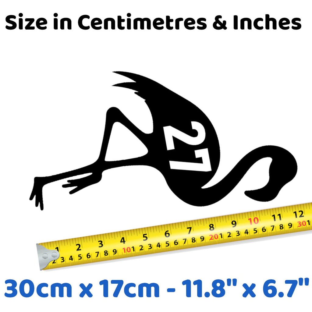 3 Pack Cute Flamingo Standing Number Waterproof Sticker