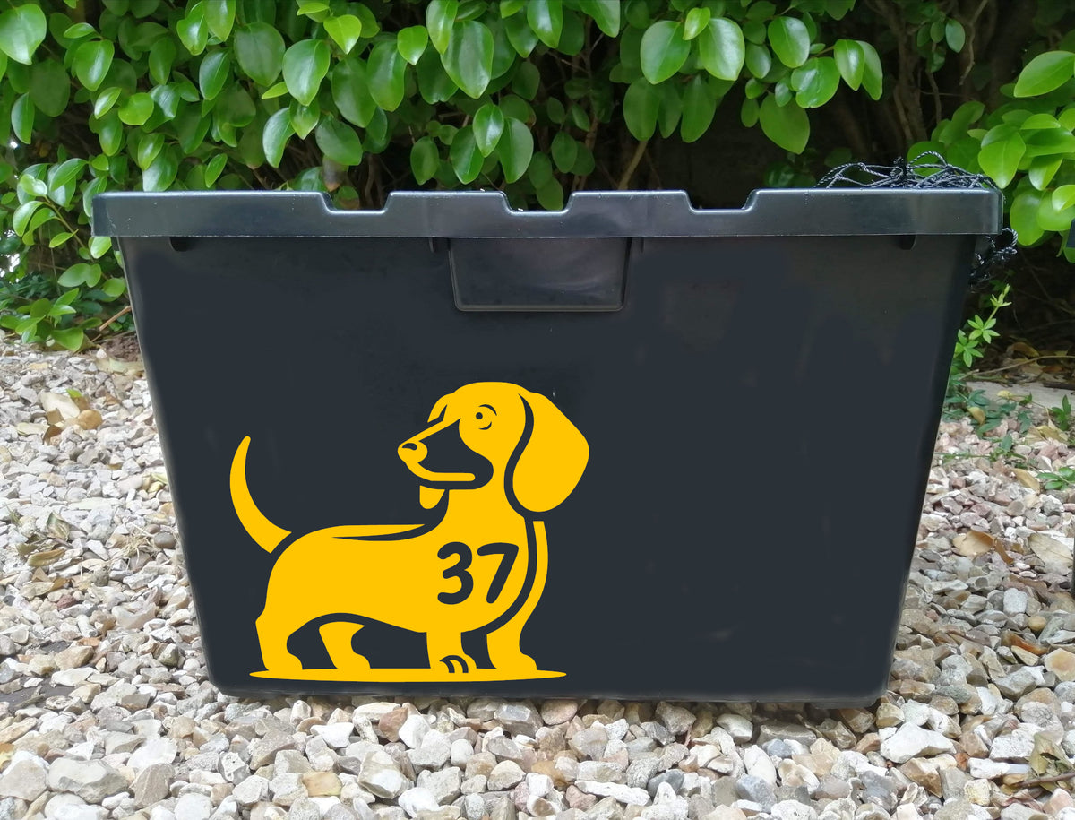 Multi Pack Dachshund Number Sticker