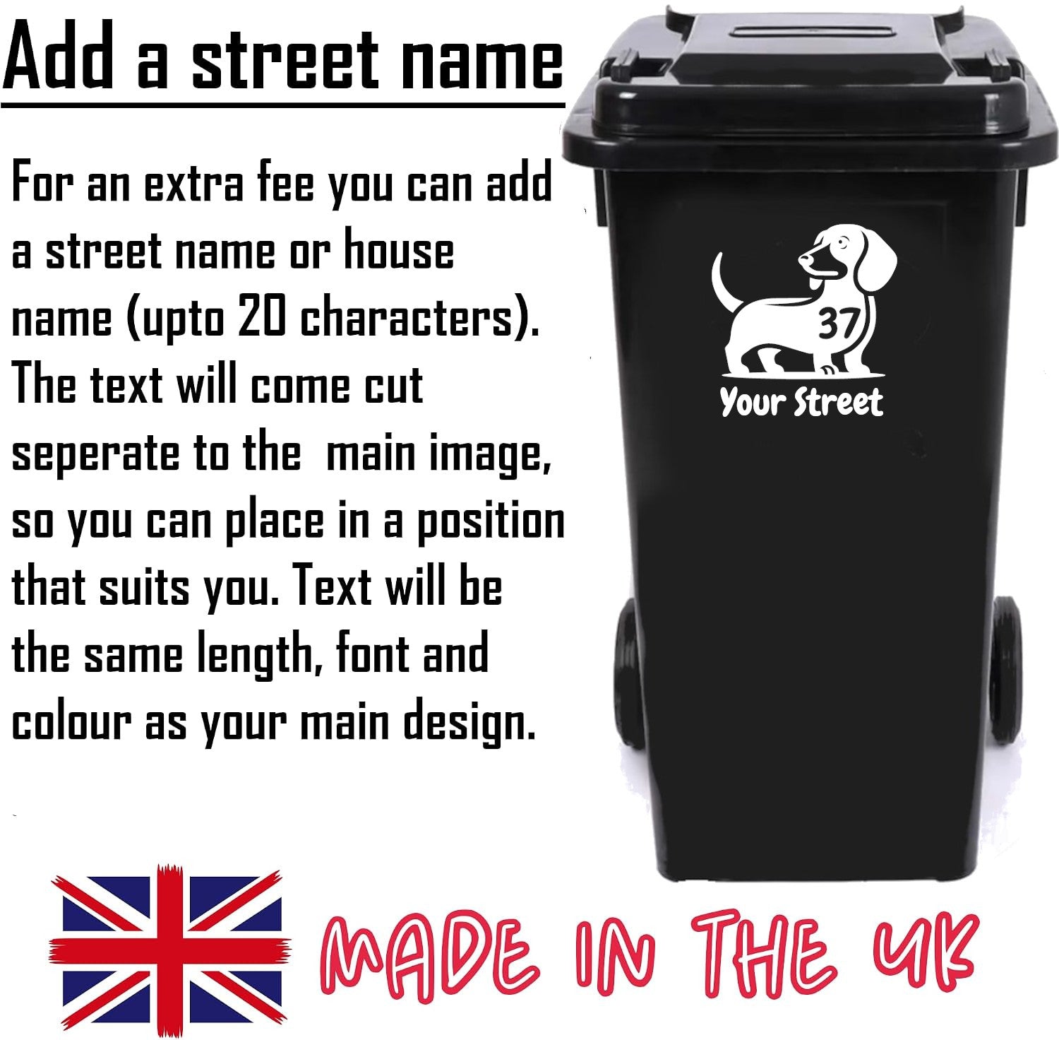 Multi Pack Dachshund Number Sticker