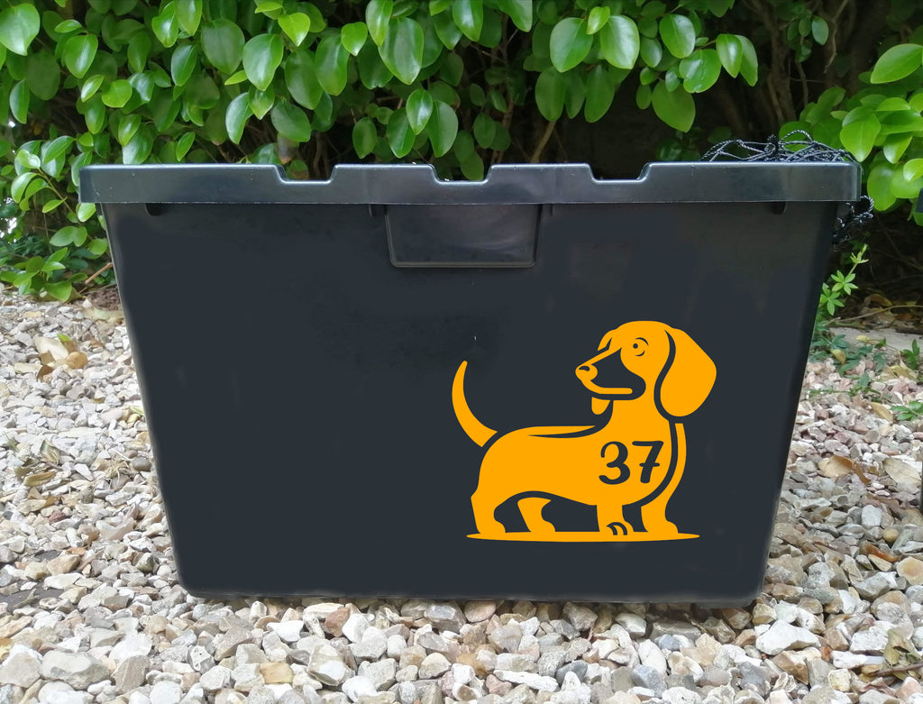 Multi Pack Dachshund Number Sticker