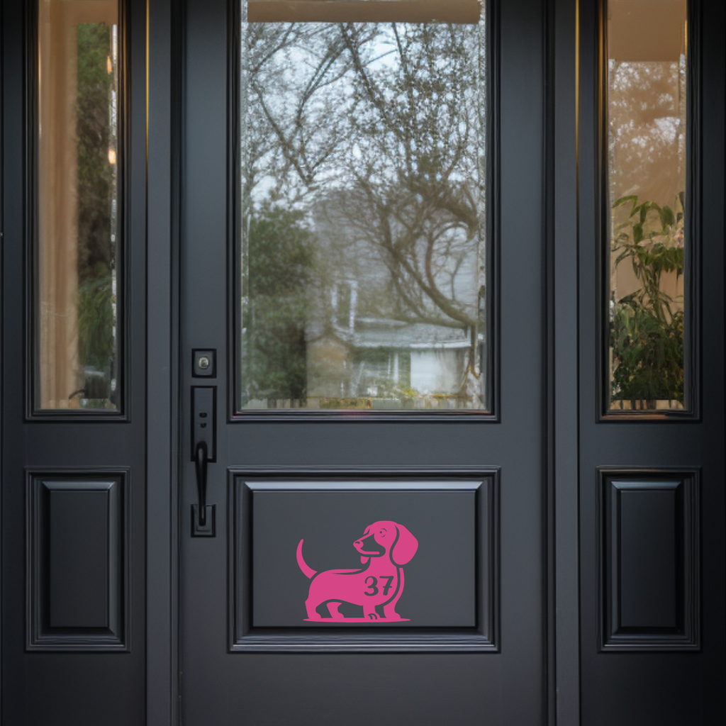 Multi Pack Dachshund Number Sticker