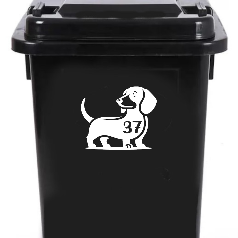 Multi Pack Dachshund Number Sticker