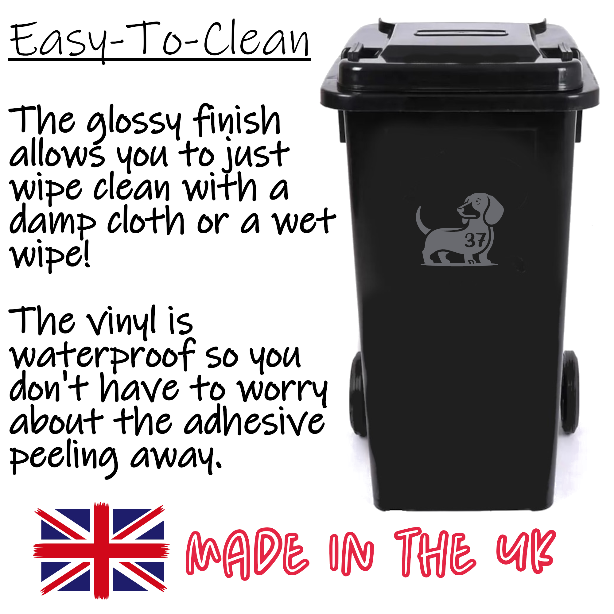 Multi Pack Dachshund Number Sticker