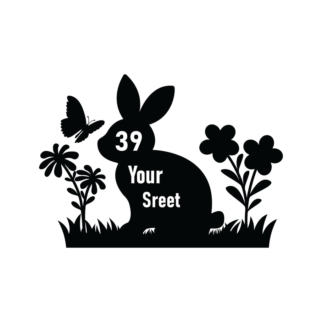 Pack of 3 Bunny Rabbit & Butterfly Waterproof Wheelie Bin Stickers