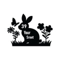 Pack of 3 Bunny Rabbit & Butterfly Waterproof Wheelie Bin Stickers