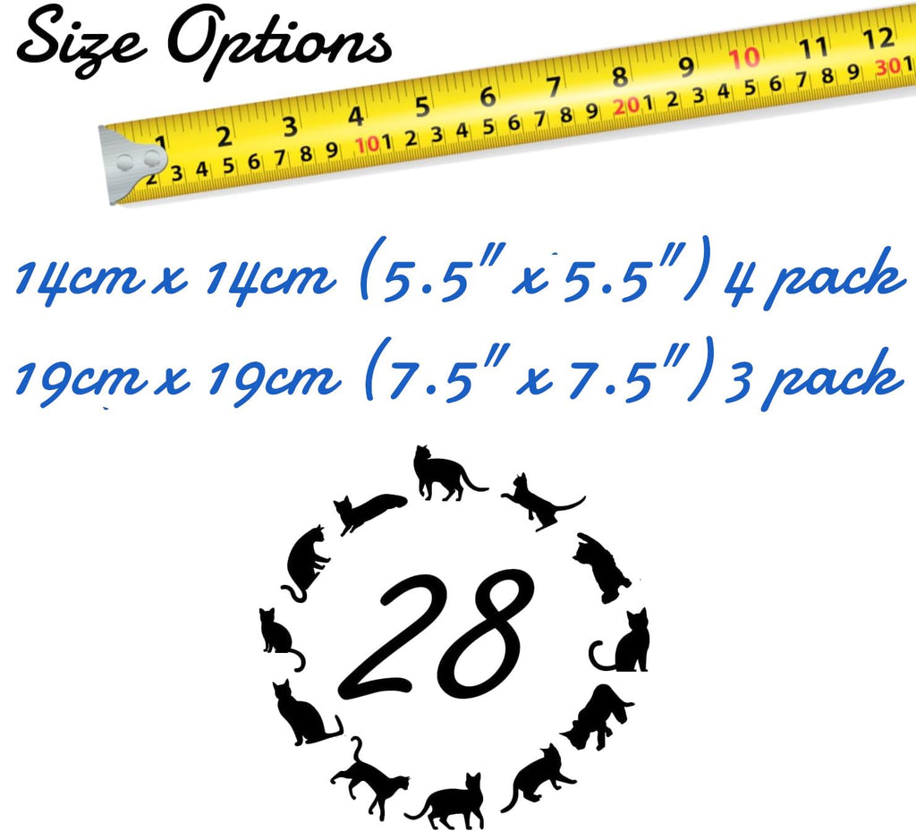 Multi Pack Cat Circle Number Sticker