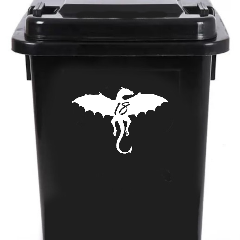 3 Pack Dragon Wings Number Sticker