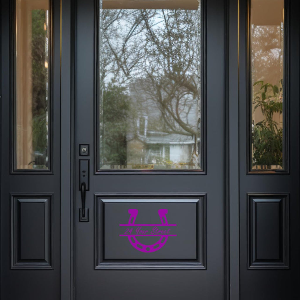 Pack of 3 Cute Horseshoe Number & Name Sticker