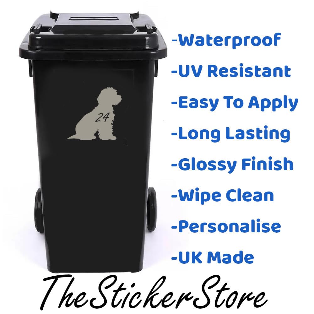 Multi Pack Pet Dog Cockapoo Wheelie Bin Stickers