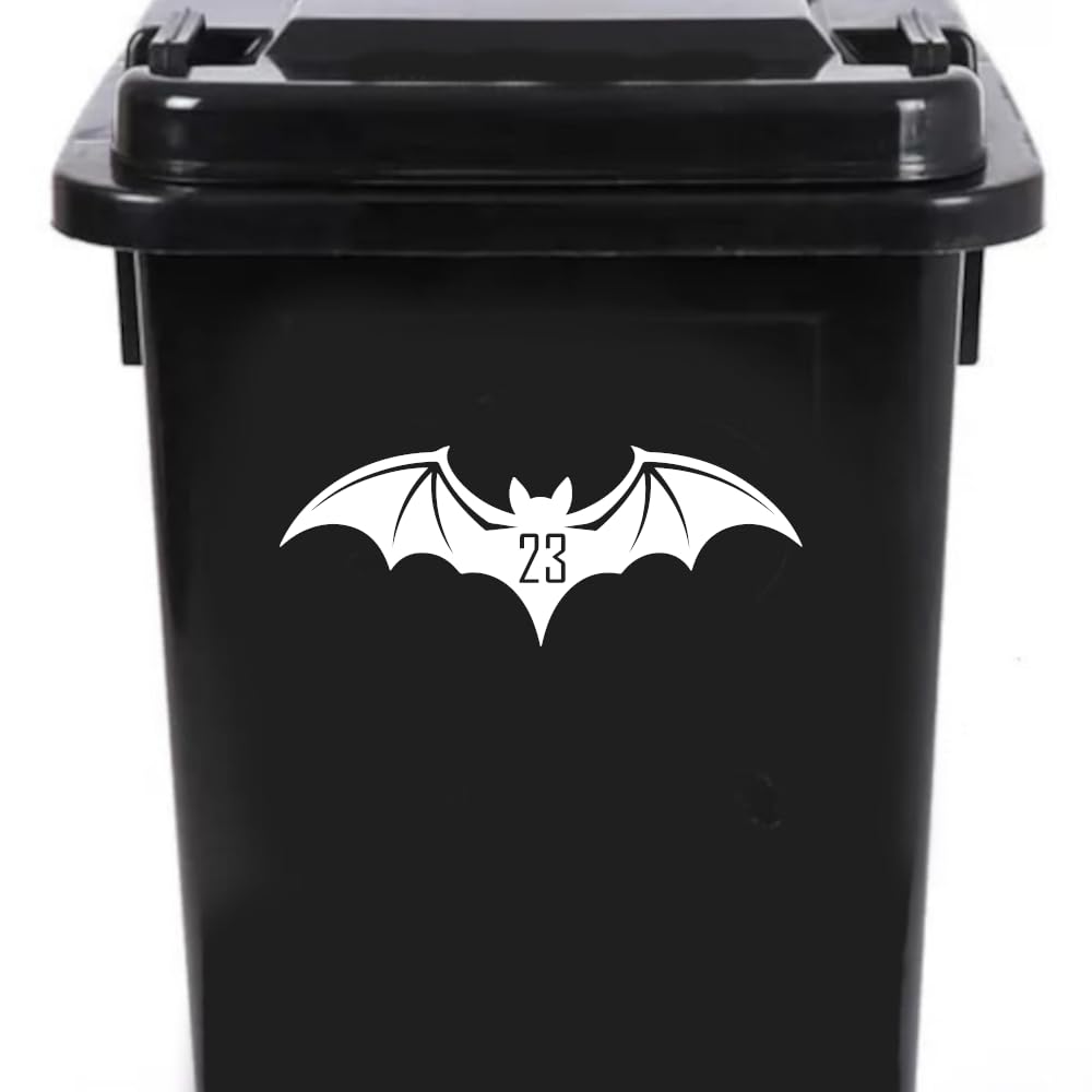 Multi Pack Bat Silhouette Wheelie Bin Number Sticker