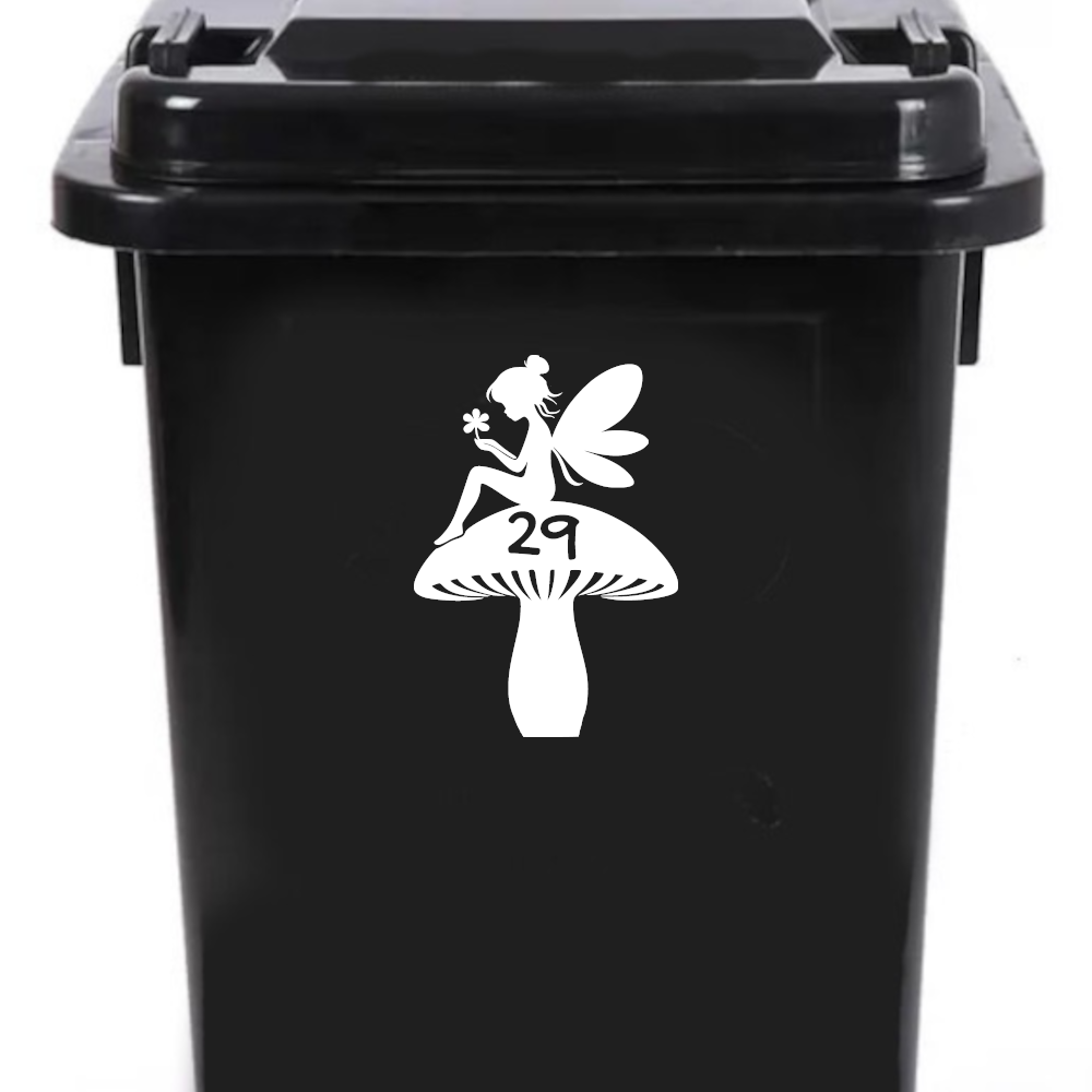 Pack of 3 Fairy & Mushroom Waterproof Wheelie Bin Stickers