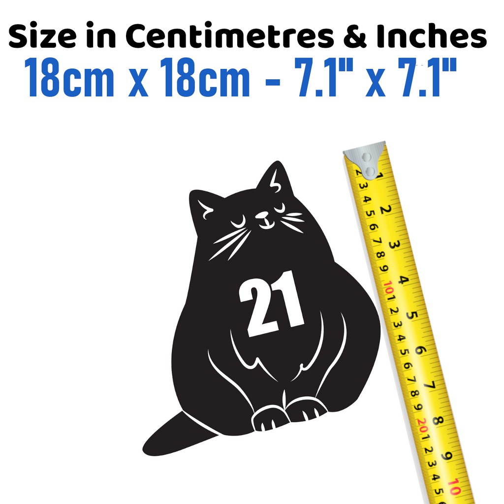 3 Pack Fat Cat Number Sticker