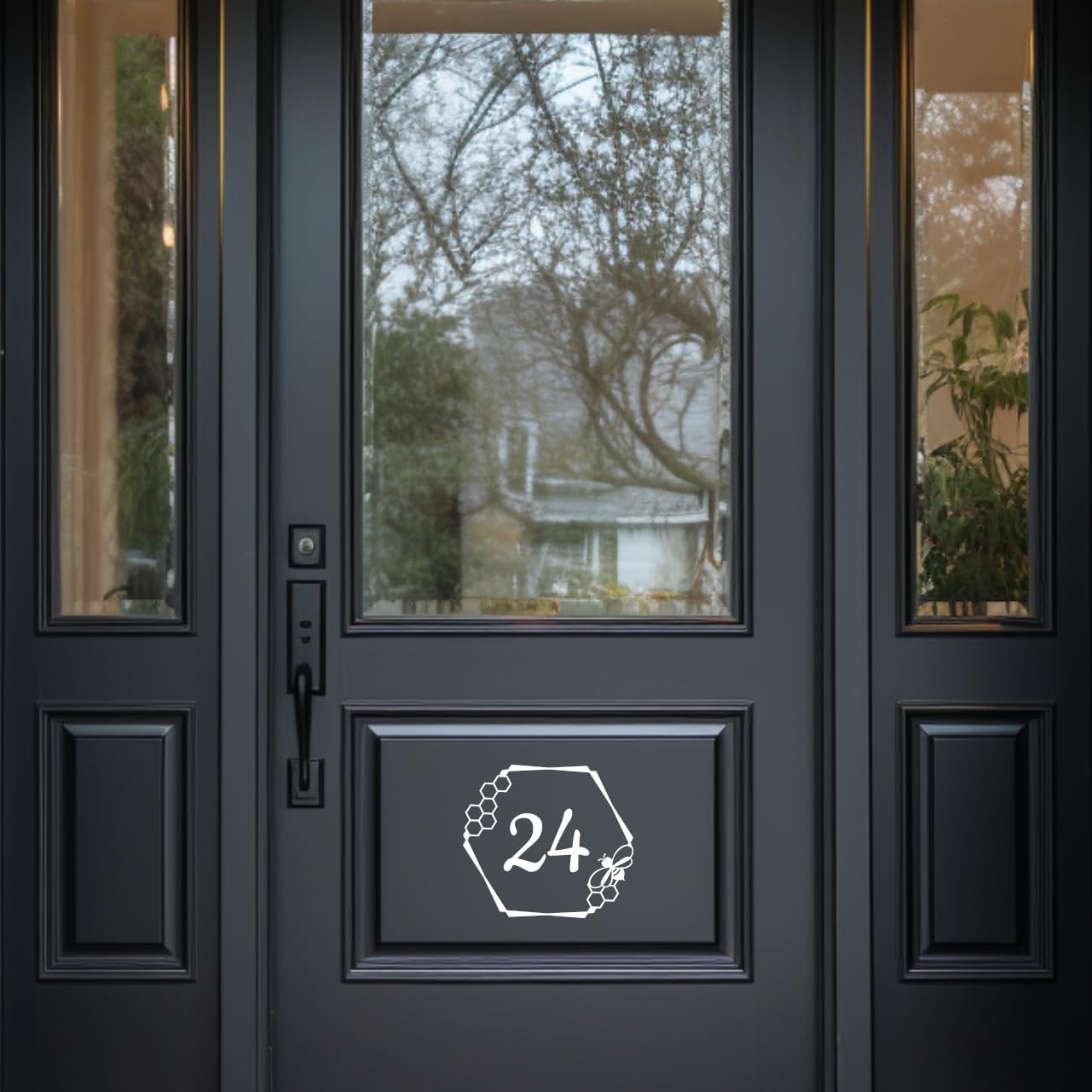 Pack of 4 Cute Honey Bee Hexagon Number Sticker