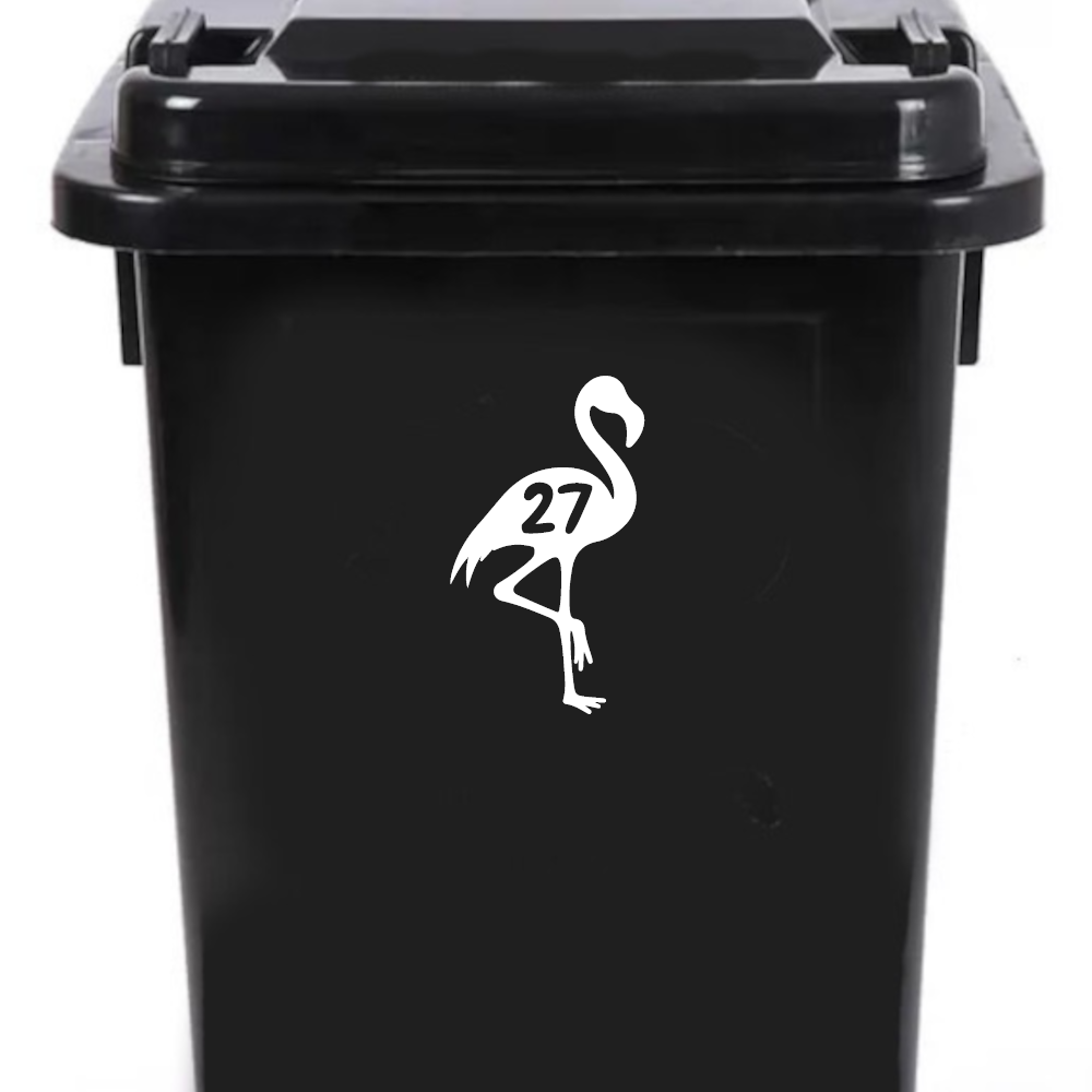 3 Pack Cute Flamingo Standing Number Waterproof Sticker