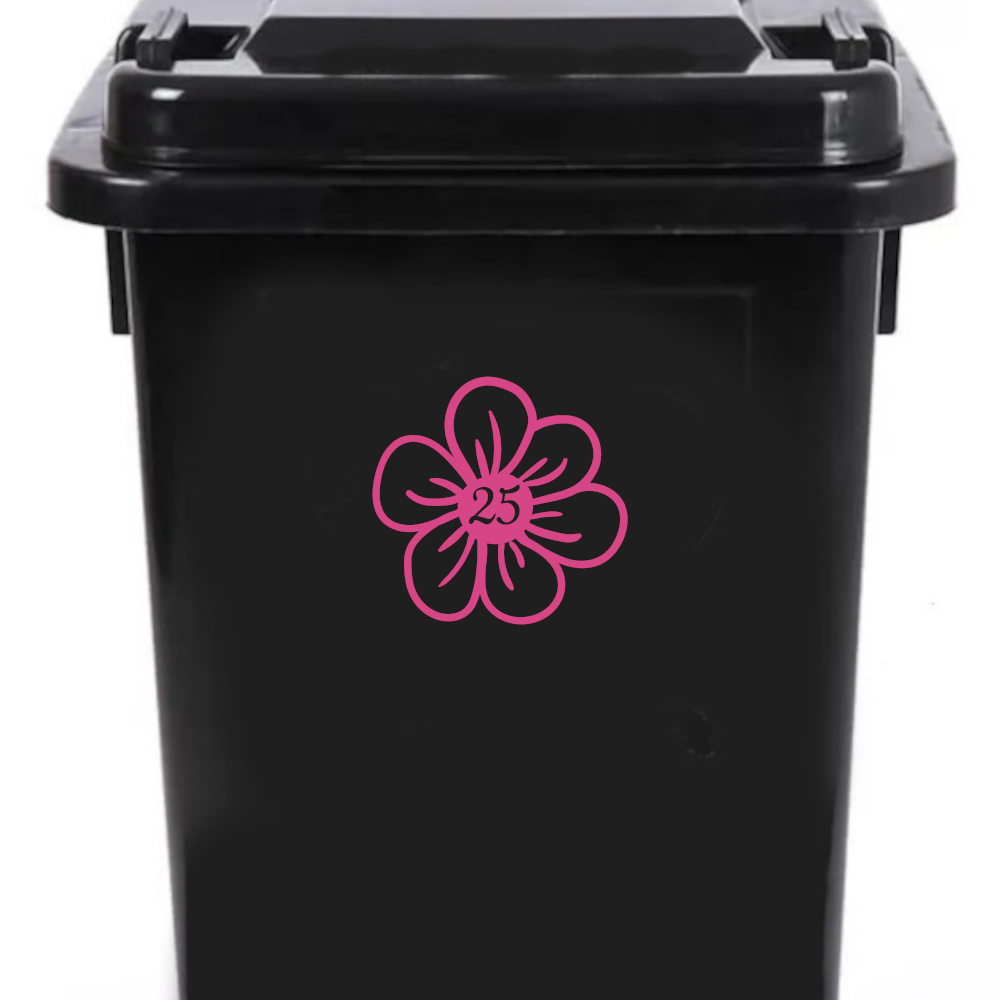 Flower Petal Wheelie Bin Stickers