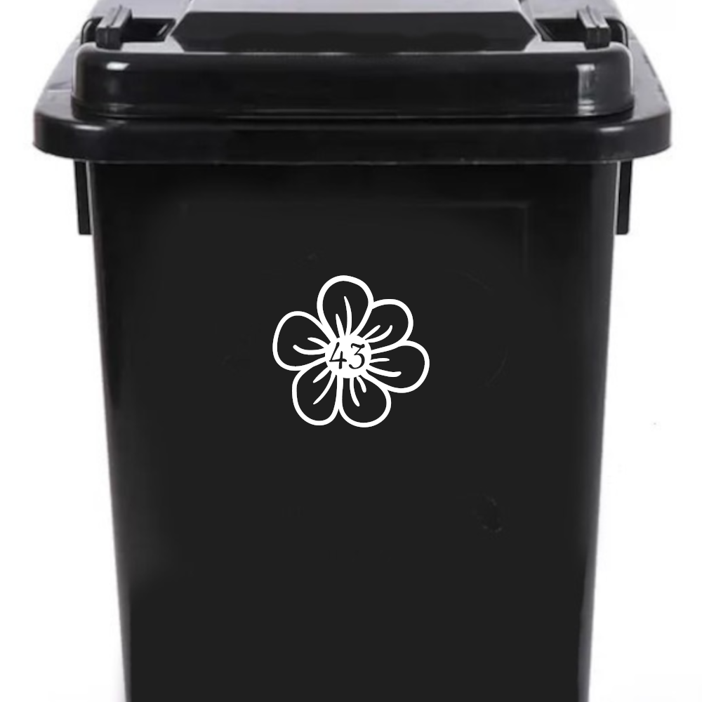 Flower Petal Wheelie Bin Stickers