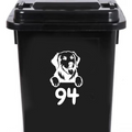 Pack of 3 Pet Dog Golden Retriever Wheelie Bin Stickers