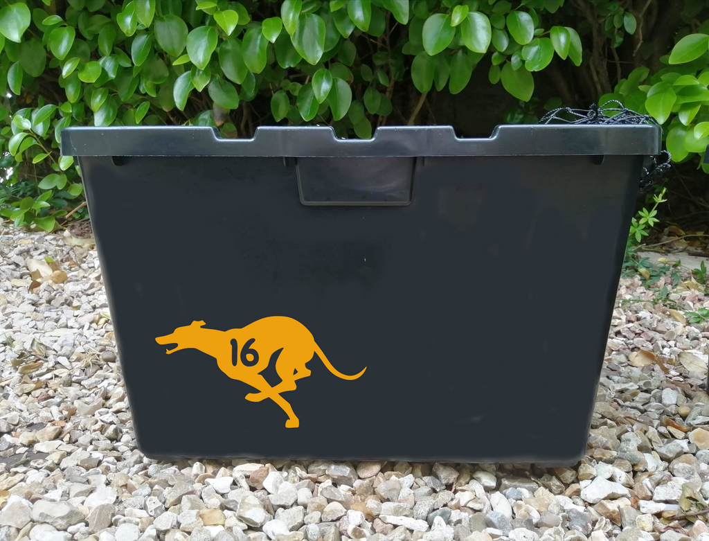 3 Pack Greyhound Waterproof Wheelie Bin Number Stickers