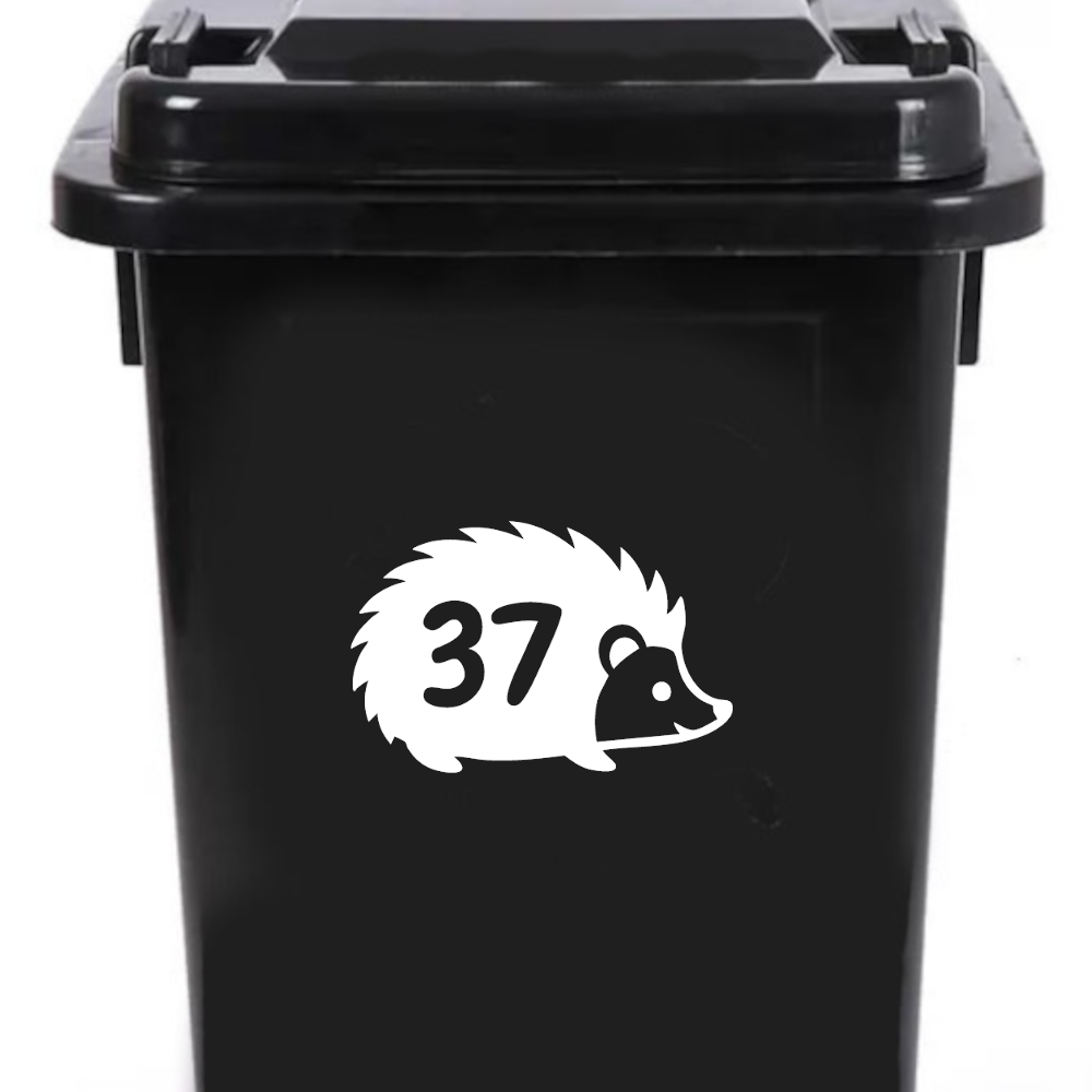 3 Pack Hedgehog Number Sticker