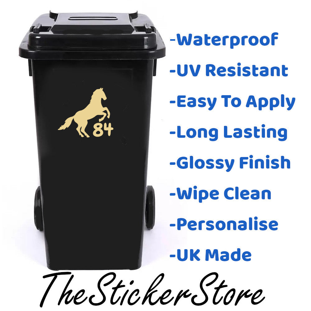 3 Pack Cute Horse Jumping Number Sticker
