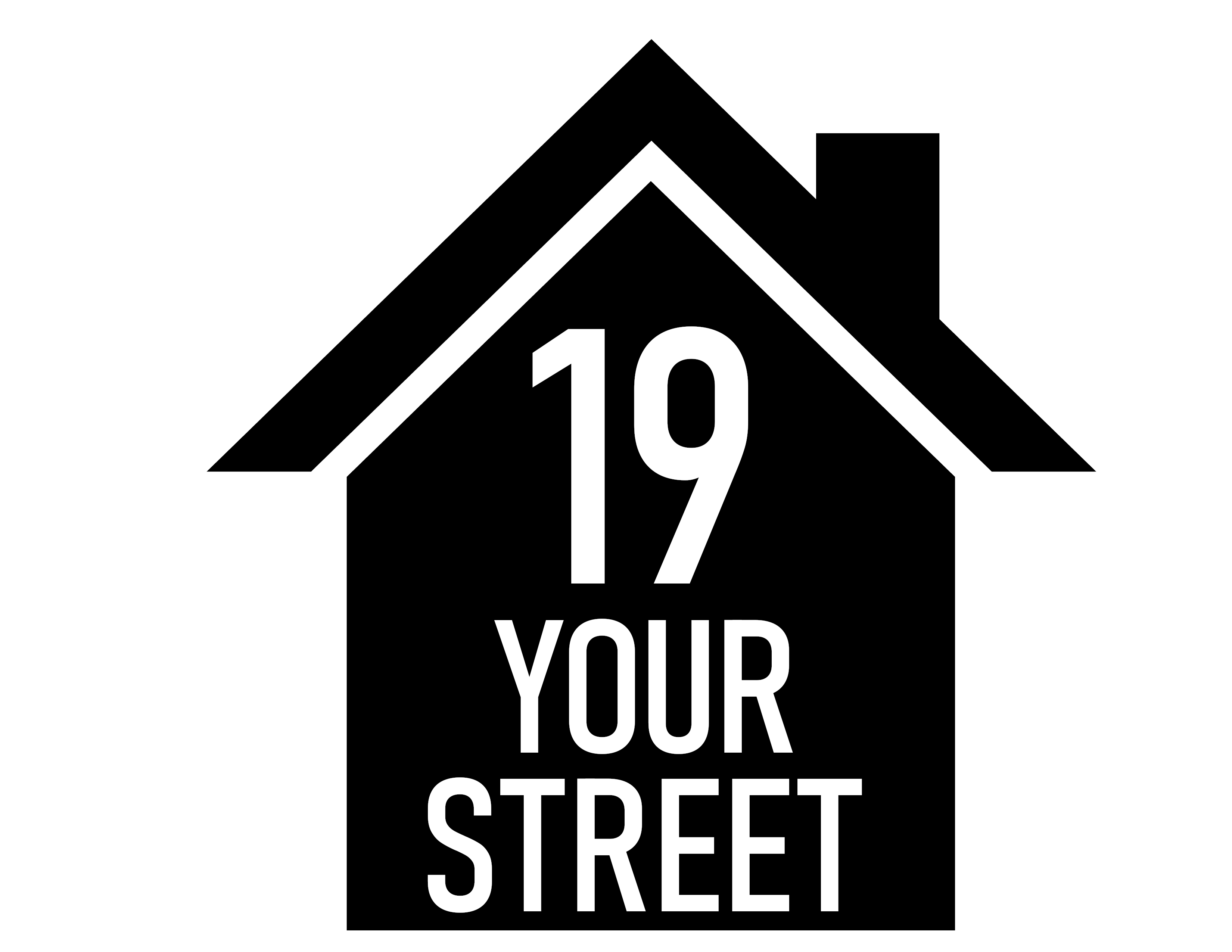 Pack of 3 House Silhouette Waterproof Wheelie Bin Stickers