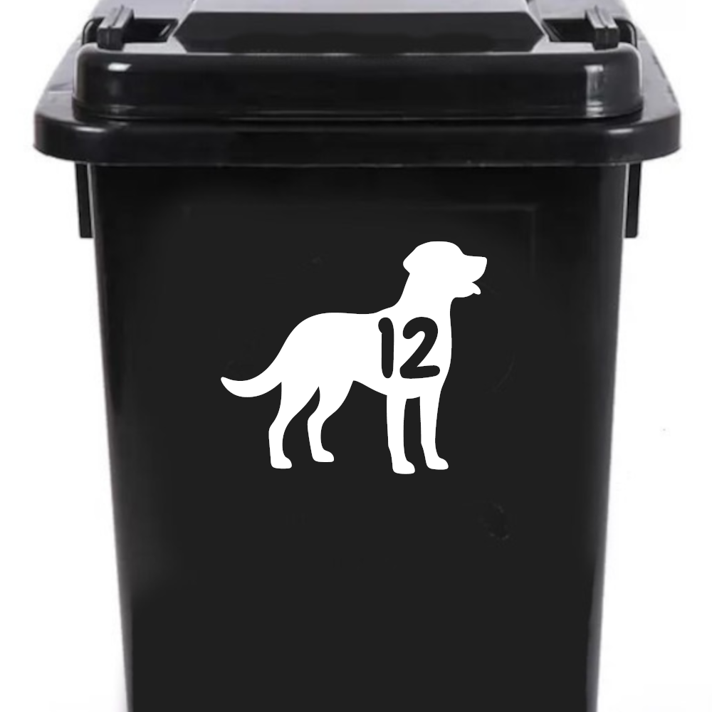 Multi Pack Pet Dog Labrador Wheelie Bin Stickers