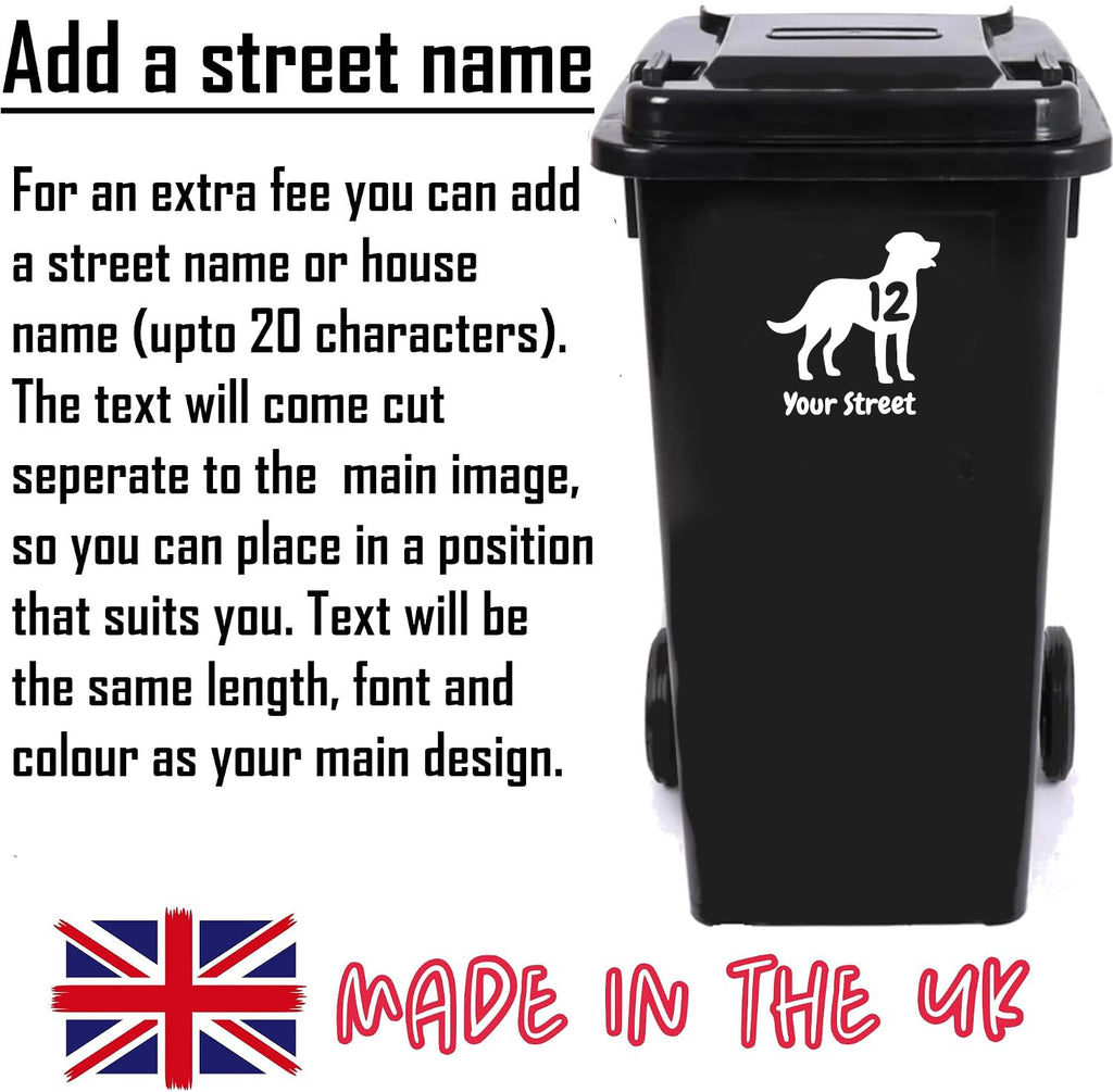 Multi Pack Pet Dog Labrador Wheelie Bin Stickers
