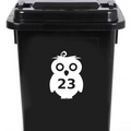 Pack of 4 Owl Wheelie Bin Stickers