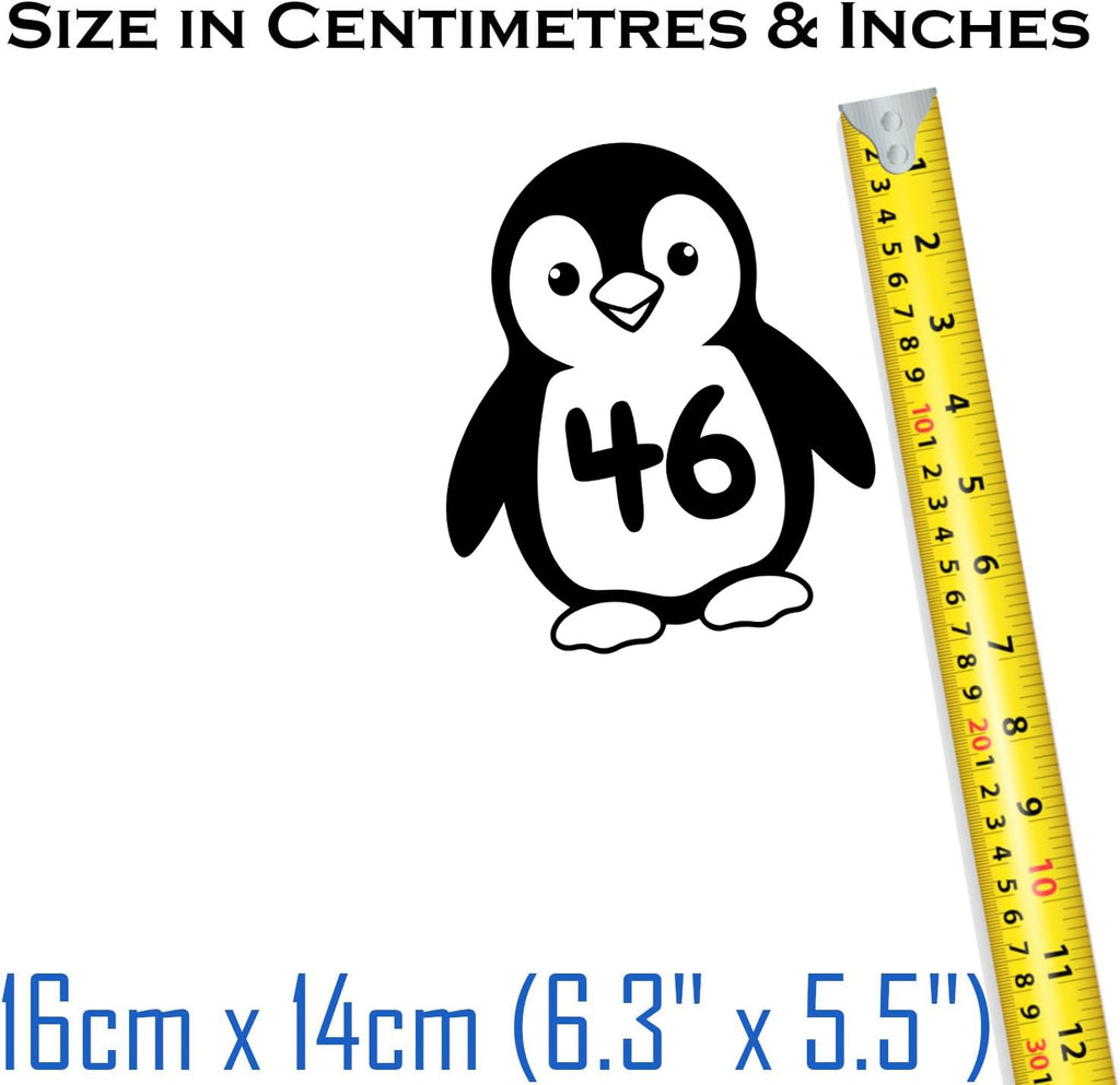Penguin Wheelie Bin Number Stickers