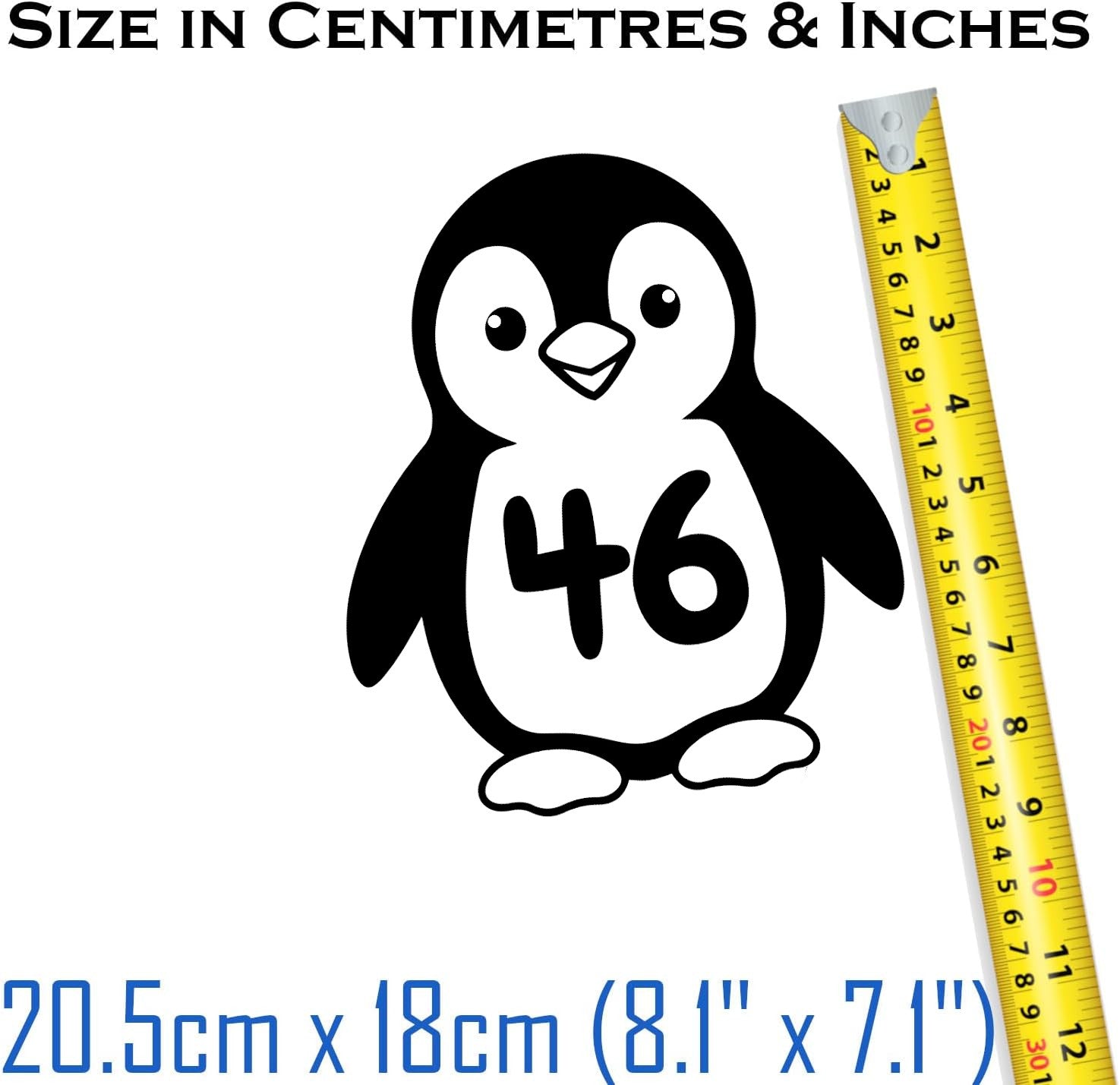 Penguin Wheelie Bin Number Stickers